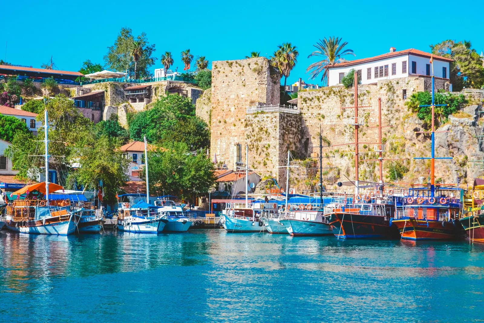 Antalya coastline and old town